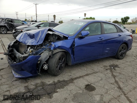 2021 Hyundai Elantra SEL with VIN 5NPLM4AG9MH018798, listed as a Copart auction lot 86608574 with 75,958 mi miles and Salvage Title. Bid and sale history available at carsss.com. Image 1.
