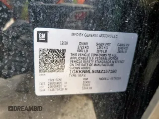 2021 GMC Acadia SLT z VIN 1GKKNMLS4MZ157180, wystawiony jako Copart lot #57508375 z przebiegiem 83 016 mil mil oraz Szkoda całkowita • Salvage title. Historia ofert i sprzedaży dostępna na DreamBid. Obrazek 13.