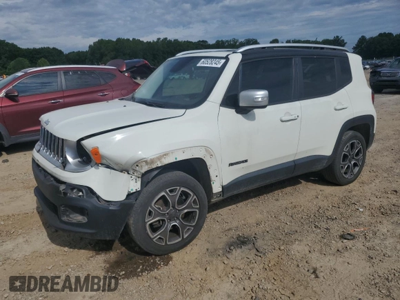 2017 Jeep Renegade Limited with VIN ZACCJBDB3HPE88030, listed as a Copart auction lot 60528245 with 101,606 mi miles and Salvage title. Bid and sale history available at DreamBid. Image 1.