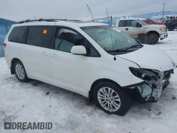 2014 Toyota Sienna XLE with VIN 5TDYK3DC9ES442525, listed as a IAAI auction lot 41502770 with Not provided miles and . Bid and sale history available at DreamBid. Image 1.