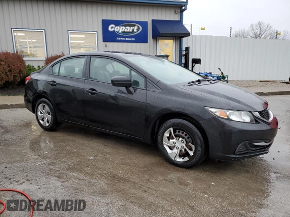 2015 Honda Civic LX with VIN 19XFB2F5XFE093774, listed as a Copart auction lot 51279845 with 81,230 mi miles and Salvage Title. Bid and sale history available at carsss.com. Image 4.