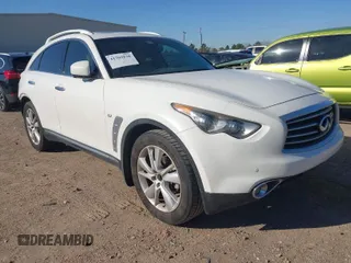 2016 Infiniti QX70 with VIN JN8CS1MU5GM670094, listed as a IAAI auction lot 41769838 with 87,227 mi miles and . Bid and sale history available at DreamBid. Image 1.