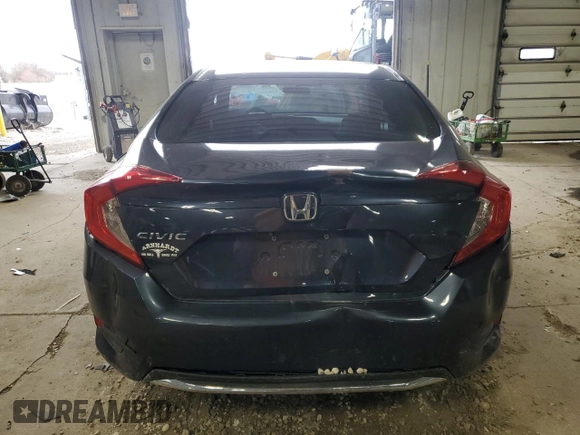 2020 Honda Civic Sedan LX with VIN 19XFC2F66LE015655, listed as a Copart auction lot 50711075 with 0 mi miles and Salvage Title. Bid and sale history available at carsss.com. Image 6.