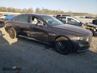2020 Genesis G90 3.3T Premium with VIN KMTF34PA3LU083249, listed as a Copart auction lot 77643584 with 15,230 mi miles and Salvage Title. Bid and sale history available at carsss.com. Image 4.