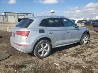 2020 Audi Q5 Premium Plus with VIN WA1BNAFY4L2035575, listed as a Copart auction lot 47128905 with 104,920 mi miles and Salvage Title. Bid and sale history available at carsss.com. Image 3.