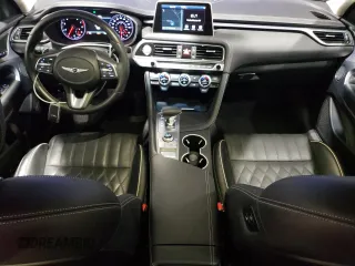 2021 Genesis G70 2.0T with VIN KMTG44LA3MU073734, listed as a Copart auction lot 77849884 with 31,477 mi miles and Salvage Title. Bid and sale history available at carsss.com. Image 8.