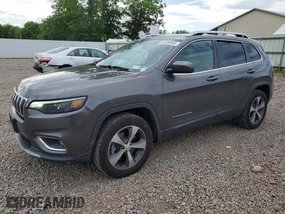 2019 Jeep Cherokee Limited with VIN 1C4PJMDX5KD282058, listed as a Copart auction lot 61359345 with 65,347 mi miles and Salvage title. Bid and sale history available at DreamBid. Image 1.