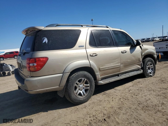 2004 Toyota Sequoia SR5 with VIN 5TDZT34A34S233800, listed as a Copart auction lot 46986385 with 236,549 mi miles and Salvage Title. Bid and sale history available at carsss.com. Image 3.