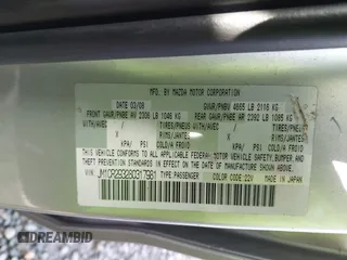2008 Mazda 5 Grand Touring with VIN JM1CR293280317981, listed as a IAAI auction lot 41732757 with 238,373 mi miles and . Bid and sale history available at carsss.com. Image 9.