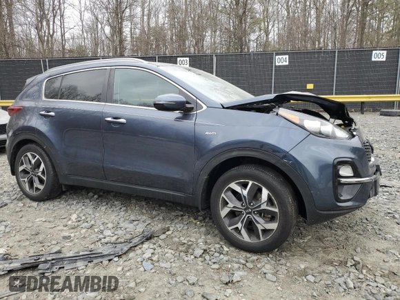 2020 Kia Sportage EX with VIN KNDPNCAC9L7766461, listed as a Copart auction lot 47603845 with 49,607 mi miles and Salvage title. Bid and sale history available at DreamBid. Image 4.