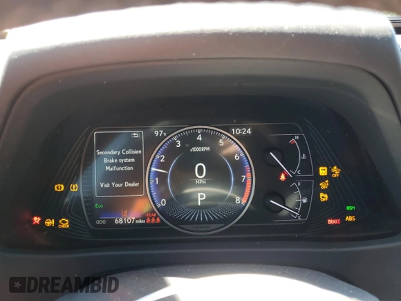 2021 Lexus UX 200 with VIN JTHX3JBH8M2033612, listed as a Copart auction lot 56215455 with 68,107 mi miles and Salvage title. Bid and sale history available at DreamBid. Image 9.