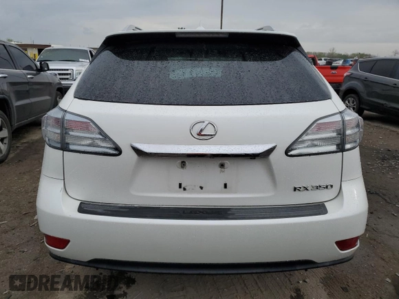 2012 Lexus RX 350 with VIN 2T2BK1BA8CC141614, listed as a Copart auction lot 54475895 with Not provided miles and Clean title. Bid and sale history available at DreamBid. Image 6.