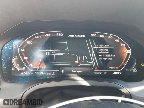 2021 BMW 4 Series M440i xDrive with VIN WBA13AR00MCG86985, listed as a Copart auction lot 49809835 with 112,112 mi miles and Clean Title. Bid and sale history available at DreamBid. Image 9.