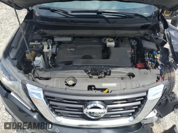 2019 Nissan Pathfinder SV with VIN 5N1DR2MM9KC629317, listed as a Copart auction lot 58920105 with 59,934 mi miles and Salvage title. Bid and sale history available at DreamBid. Image 12.