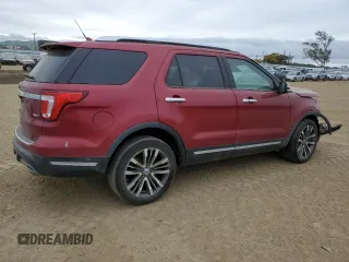 2018 Ford Explorer Platinum with VIN 1FM5K8HT1JGC57041, listed as a Copart auction lot 45741235 with 98,236 mi miles and Salvage Title. Bid and sale history available at carsss.com. Image 3.