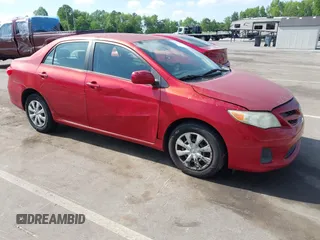 2011 Toyota Corolla L with VIN JTDBU4EE6B9135393, listed as a IAAI auction lot 42161648 with 267,437 mi miles. Bid and sale history available at carsss.com. Image 1.