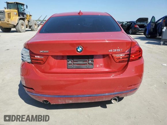 2015 BMW 4 Series 435i xDrive with VIN WBA3R5C51FK372318, listed as a Copart auction lot 52177785 with 74,961 mi miles and Salvage title. Bid and sale history available at DreamBid. Image 6.