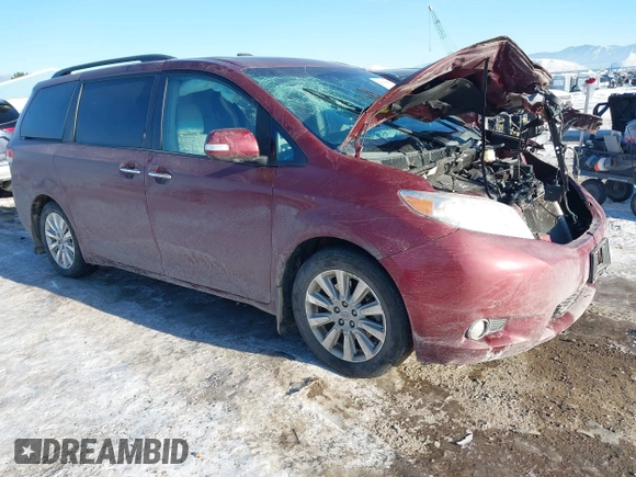 2014 Toyota Sienna XLE with VIN 5TDYK3DC5ES425818, listed as a IAAI auction lot 41421282 with 105,586 mi miles and . Bid and sale history available at DreamBid. Image 1.