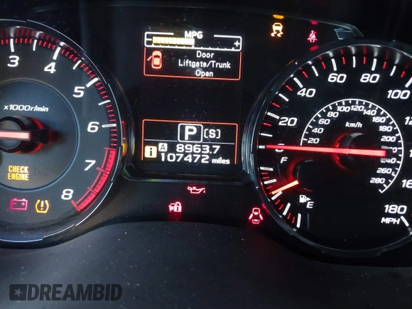 2018 Subaru WRX Premium with VIN JF1VA1C67J8801669, listed as a IAAI auction lot 40756560 with 107,472 mi miles. Bid and sale history available at carsss.com. Image 15.