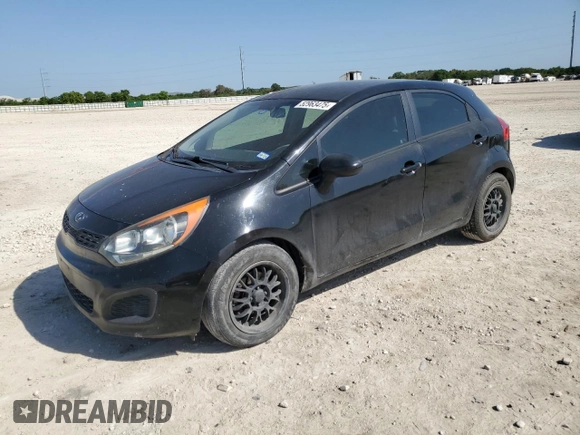 2013 Kia Rio LX with VIN KNADM5A36D6204815, listed as a Copart auction lot 52963475 with 96,880 mi miles and Clean Title. Bid and sale history available at carsss.com. Image 1.