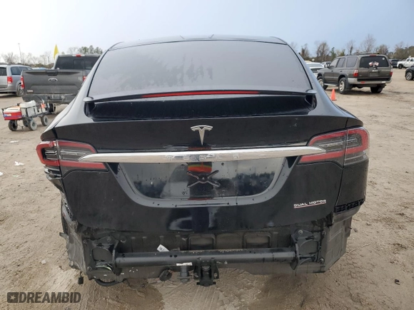 2019 Tesla Model X P100D with VIN 5YJXCDE44KF211621, listed as a Copart auction lot 87861185 with NaN miles and Salvage Title. Bid and sale history available at carsss.com. Image 6.
