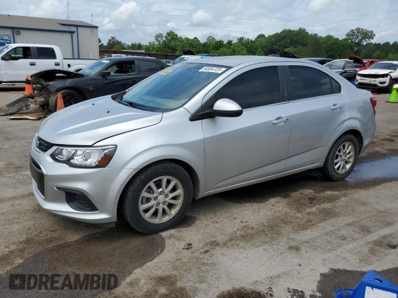 2020 Chevrolet Sonic LT with VIN 1G1JD5SB1L4108704, listed as a Copart auction lot 54554725 with 58,900 mi miles and Salvage title. Bid and sale history available at DreamBid. Image 1.