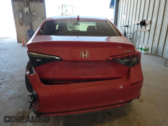 2024 Honda Civic Sedan Sport with VIN 2HGFE2F59RH510626, listed as a Copart auction lot 48603485 with 17,634 mi miles and Salvage Title. Bid and sale history available at carsss.com. Image 6.
