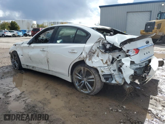 2017 Infiniti Q50 3.0t Sport with VIN JN1EV7ARXHM833082, listed as a Copart auction lot 75851794 with 63,349 mi miles and Salvage Title. Bid and sale history available at carsss.com. Image 2.