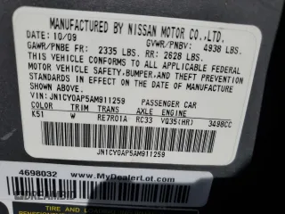 2010 Infiniti M with VIN JN1CY0AP5AM911259, listed as a Copart auction lot 74220044 with 265,925 mi miles and Salvage Title. Bid and sale history available at DreamBid. Image 13.