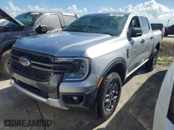 2024 Ford Ranger XLT with VIN 1FTER4GH7RLE09574, listed as a Copart auction lot 76097494 with 0 mi miles and Non Repairable. Bid and sale history available at carsss.com. Image 1.