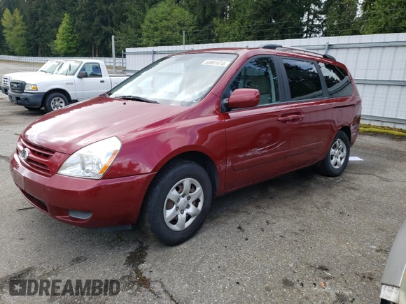 2010 Kia Sedona LX with VIN KNDMG4C32A6346589, listed as a Copart auction lot 53001474 with 139,923 mi miles and Salvage Title. Bid and sale history available at carsss.com. Image 1.
