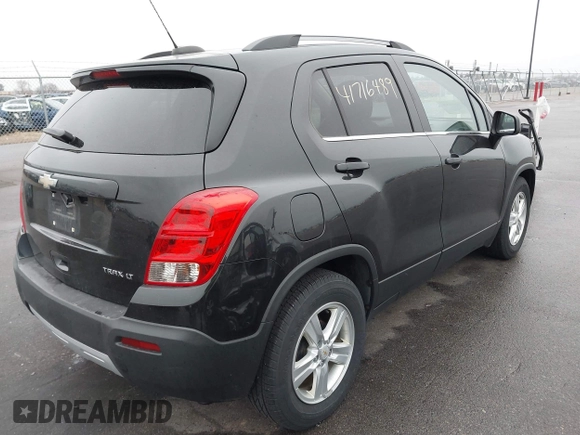 2015 Chevrolet Trax LT with VIN KL7CJLSBXFB057679, listed as a IAAI auction lot 41716489 with 97,468 mi miles. Bid and sale history available at carsss.com. Image 4.