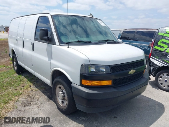 2018 Chevrolet Express Cargo with VIN 1GCWGAFP0J1342902, listed as a IAAI auction lot 42055292 with 98,297 mi miles and . Bid and sale history available at DreamBid. Image 1.
