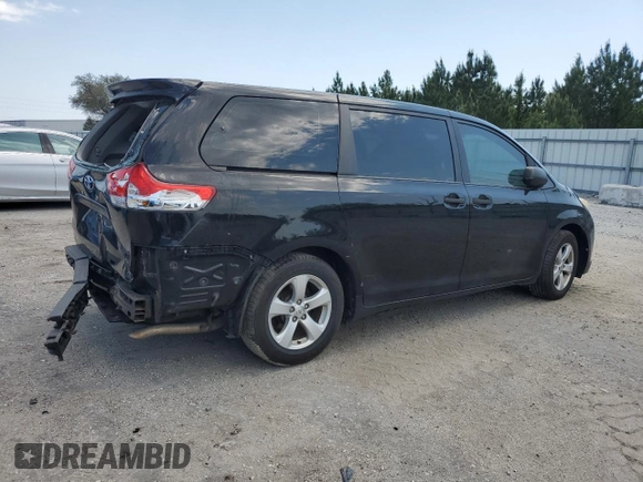2014 Toyota Sienna L with VIN 5TDZK3DC3ES514520, listed as a Copart auction lot 52205295 with 71,402 mi miles and Salvage Title. Bid and sale history available at carsss.com. Image 3.