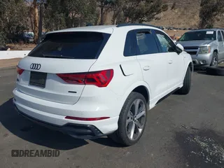 2021 Audi Q3 S line Premium with VIN WA1DECF39M1143545, listed as a IAAI auction lot 41499725 with 27,998 mi miles. Bid and sale history available at carsss.com. Image 4.