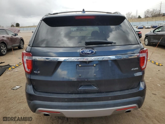 2017 Ford Explorer XLT with VIN 1FM5K8D86HGC67172, listed as a Copart auction lot 49511485 with 91,172 mi miles and Clean Title. Bid and sale history available at carsss.com. Image 6.