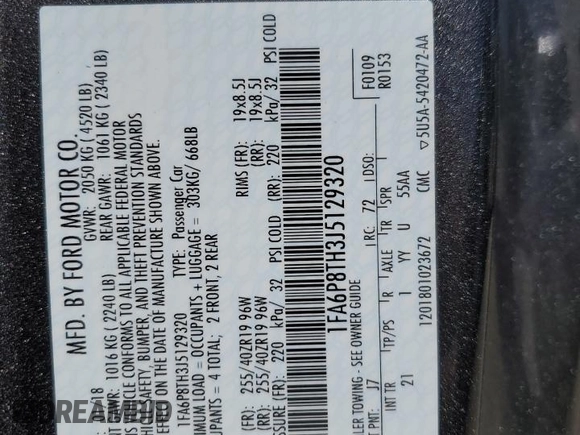 2018 Ford Mustang EcoBoost z VIN 1FA6P8TH3J5129320, wystawiony jako Copart lot #57812415 z przebiegiem 52 841 mil mil oraz Szkoda całkowita • Salvage title. Historia ofert i sprzedaży dostępna na DreamBid. Obrazek 12.