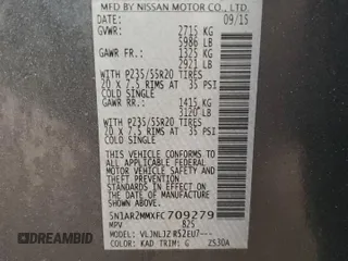 2015 Nissan Pathfinder SV z VIN 5N1AR2MMXFC709279, wystawiony jako Copart lot #59464785 z przebiegiem 92 343 mil mil oraz Szkoda całkowita • Salvage title. Historia ofert i sprzedaży dostępna na DreamBid. Obrazek 13.