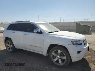2014 Jeep Grand Cherokee Overland with VIN 1C4RJFCT7EC105296, listed as a Copart auction lot 50822775 with 180,067 mi miles and Salvage Title. Bid and sale history available at DreamBid. Image 4.