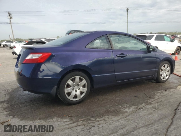 2008 Honda Civic Cpe LX with VIN 2HGFG12608H558520, listed as a Copart auction lot 53000085 with 340,170 mi miles and Salvage Title. Bid and sale history available at carsss.com. Image 3.