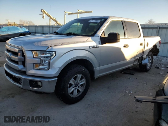 2015 Ford F-150 XLT with VIN 1FTEW1C85FKE64619, listed as a Copart auction lot 42823045 with 89,695 mi miles and Salvage Title. Bid and sale history available at carsss.com. Image 1.