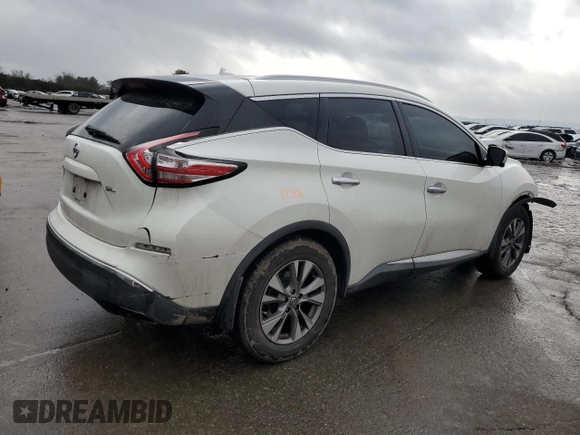 2016 Nissan Murano SV z VIN 5N1AZ2MG7GN140293, wystawiony jako Copart lot #44770525 z przebiegiem 125 263 mil mil oraz Szkoda całkowita • Salvage title. Historia ofert i sprzedaży dostępna na DreamBid. Obrazek 3.