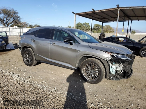 2022 Lexus RX with VIN 2T2YZMDA2NC355375, listed as a Copart auction lot 44541235 with 24,135 mi miles and Salvage Title. Bid and sale history available at carsss.com. Image 4.