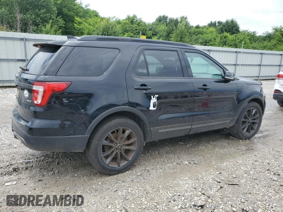 2017 Ford Explorer XLT with VIN 1FM5K8D84HGB50013, listed as a Copart auction lot 61063485 with 85,924 mi miles and Salvage title. Bid and sale history available at DreamBid. Image 3.