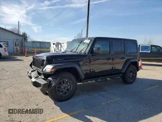 2024 Jeep Wrangler Sport S with VIN 1C4PJXDG0RW260789, listed as a Copart auction lot 49603305 with 4,125 mi miles and Salvage Title. Bid and sale history available at DreamBid. Image 1.