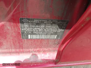 2016 Hyundai Elantra Value Edition with VIN KMHDH4AE5GU517580, listed as a IAAI auction lot 42123514 with 249,927 mi miles. Bid and sale history available at carsss.com. Image 8.