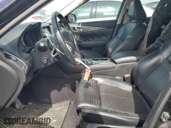 2016 Infiniti Q50 Red Sport 400 with VIN JN1FV7AR9GM451550, listed as a Copart auction lot 48861705 with 76,572 mi miles and Salvage Title. Bid and sale history available at DreamBid. Image 7.