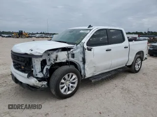 2024 Chevrolet Silverado 1500 Custom with VIN 3GCPABEK4RG267443, listed as a Copart auction lot 87958345 with Not Provided miles and Salvage Title. Bid and sale history available at DreamBid. Image 1.