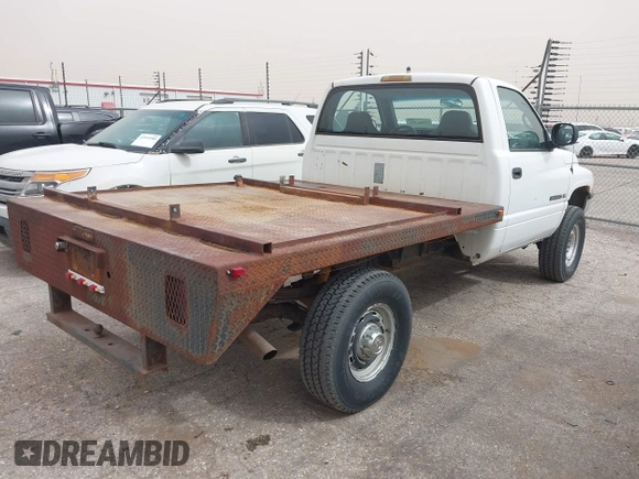 1999 Dodge Ram 2500 with VIN 3B7KF26Z6XM582878, listed as a IAAI auction lot 41891791 with 28,990 mi miles. Bid and sale history available at carsss.com. Image 4.