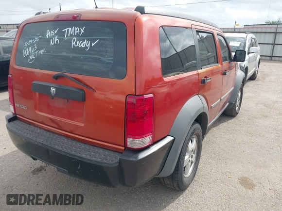 2007 Dodge Nitro SXT with VIN 1D8GT28K07W606463, listed as a IAAI auction lot 41927859 with 194,558 mi miles. Bid and sale history available at carsss.com. Image 4.
